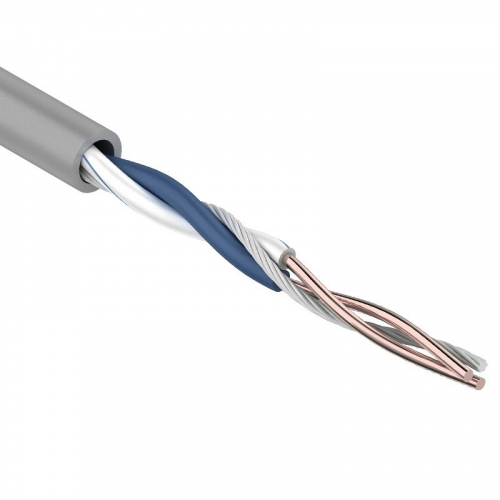 Кабель витая пара U/UTP, CAT 5e, PVC, 1PR, 24AWG, INDOOR, SOLID, серый, 305м REXANT, цена за 1 бухта