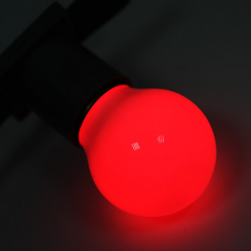 Лампа шар e27 5 LED Ø45мм - красная, цена за 1 шт