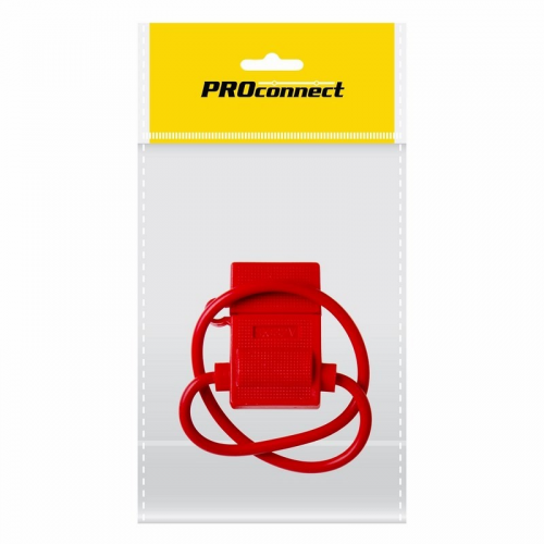 Держатель предохранителя PROconnect, тип вилочный, красный, 1 шт., пакет БОПП, цена за 1 шт
