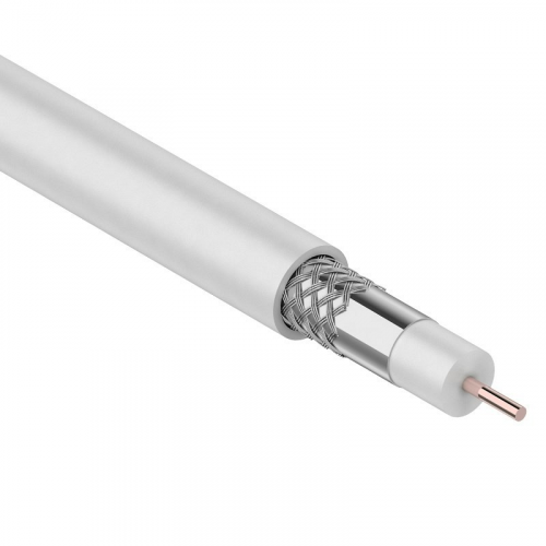 Кабель коаксиальный RG-59U, 75Ом, CCS/Al/Al, 48%, 100м, INDOOR, белый PROconnect, цена за 1 бухта