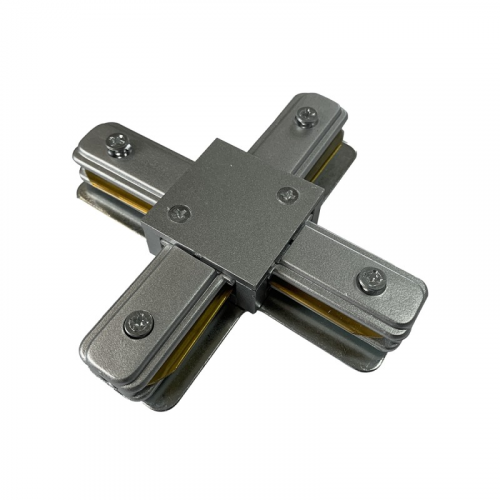 Аксессуары для трековых систем PTR / PTR CX-GR Коннектор серый X -обр. Jazzway (5023901), цена за 1 шт