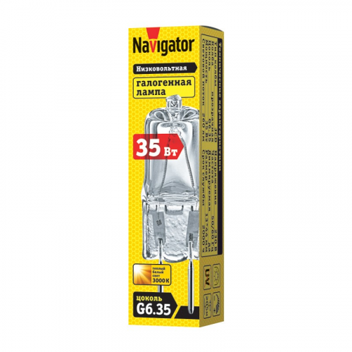 Галогенная лампа G6.35 Navigator 94 213 JCD 35W clear G6.35 230V 2000h, цена за 1 шт