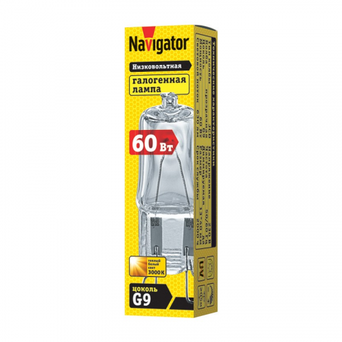 Галогенная лампа G9 Navigator 94 216 JCD9 60W clear G9 230V 2000h, цена за 1 шт