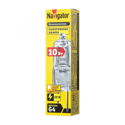 Галогенная лампа G4 Navigator 94 209 JC 10W clear G4 12V 2000h, цена за 1 шт