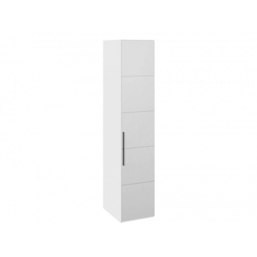 Шкаф для белья с 1 дверью с зеркалом R Наоми Наоми в цвете Белый глянец