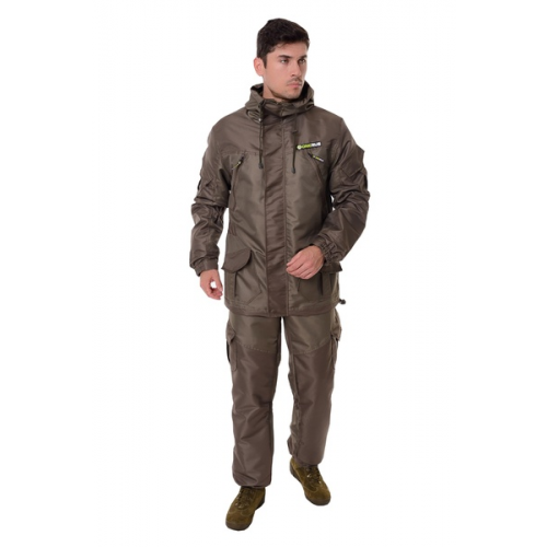 Демисезонный костюм для охоты и рыбалки ONERUS Горный -5 (Таслан/Темный Хаки, Флис)