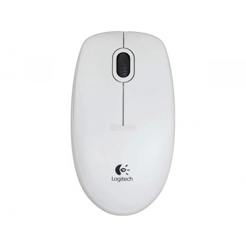 Мышь проводная Logitech B100 910-003360, 800dpi, Белый