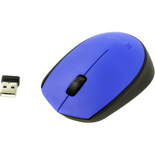 Мышь беспроводная Logitech M171, 1000dpi, Синий 910-004640