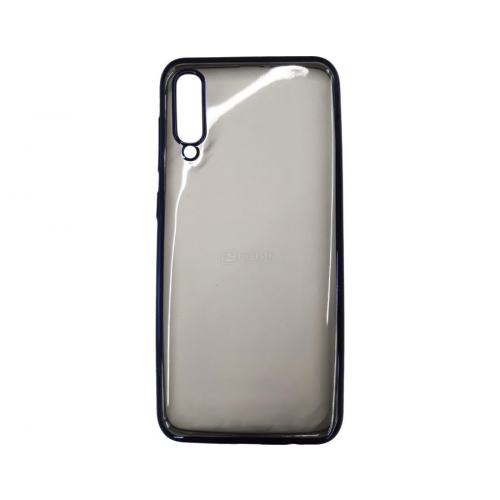 Чехол-накладка ONEXT для смартфона Samsung Galaxy A30s/A50/A50s, Силикон, Прозрачный, Синяя рамка, 70824