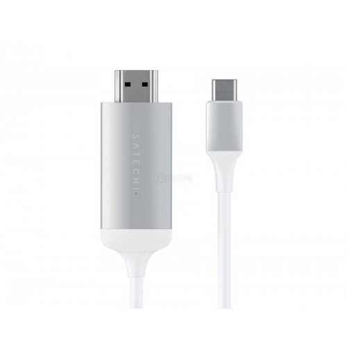 Кабель Satechi Type-C to HDMI, Поддержка 4K/60Hz, 1.8м, Серебристый ST-CHDMIS