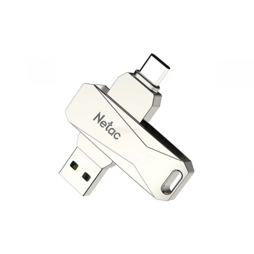 Флешка Netac U782C, 32Gb, USB 3.0/USB Type-C, Серебристый NT03U782C-032G-30PN