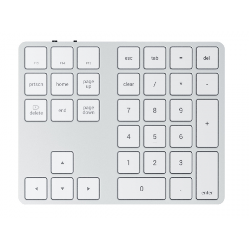 Беспроводной цифровой блок клавиатуры Satechi Aluminum Extended Keypad , Bluetooth, Серебристый ST-XLABKS