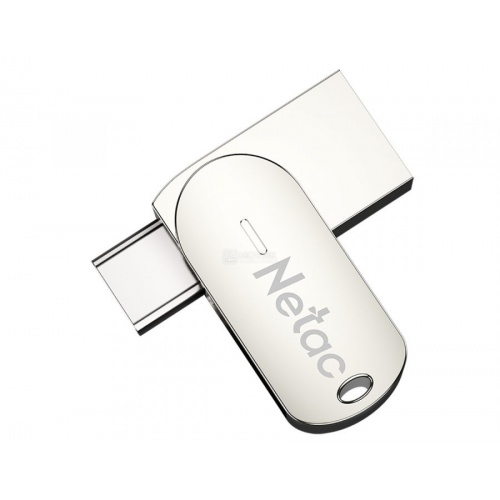 Флешка Netac U785С, 16Gb, USB 3.0/USB Type-C, Серебристый NT03U785C-016G-30PN