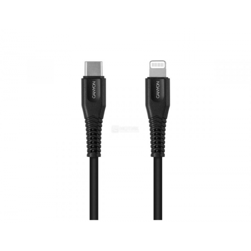 Кабель Canyon MFI-4, USB-C to Lightning, для зарядки и передачи данных, 1,2 м, MFI, Черный, CNS-MFIC4B