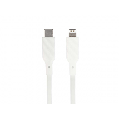 Кабель QUMO, MFI С94, USB Type-C - Lightning, 2.2A, 1м, Силикон, Белый 32995
