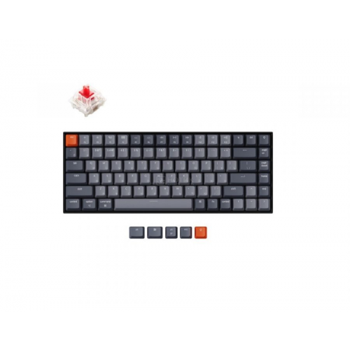 Клавиатура беспроводная механическая Keychron K2 Light Grey, Gateron Red Switch, Bluetooth, RGB подстветка, 4000мАч, Серый K2C1Z
