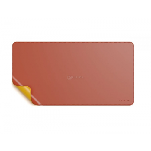 Коврик для мыши Satechi Dual Side ECO-Leather Deskmate, 585x310 мм, Желтый/Оранжевый ST-LDMYO