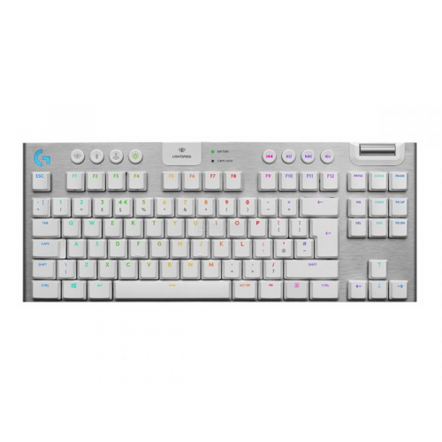 Клавиатура беспроводная механическая Logitech G915 TKL, Bluetooth/Wireless/USB, Белый 920-010117