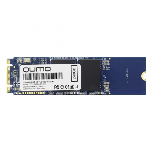 Внутренний SSD-накопитель Qumo Novation 240GB, M.2 2280, SATA-III, 3D TLC, Черный Q3DT-240GAEN-M2 OEM