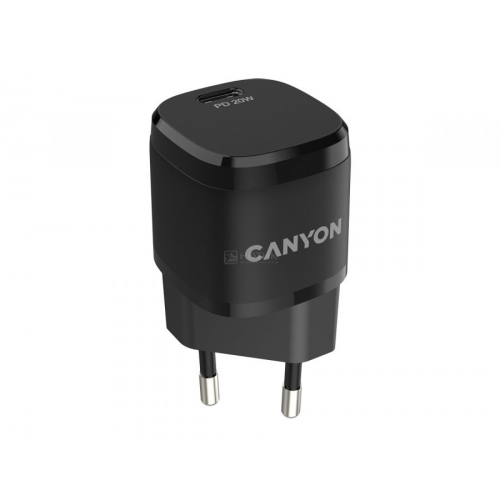 Сетевое зарядное устройство Canyon H-20-05, USB Type-C, до 20Вт, Черный CNE-CHA20B05