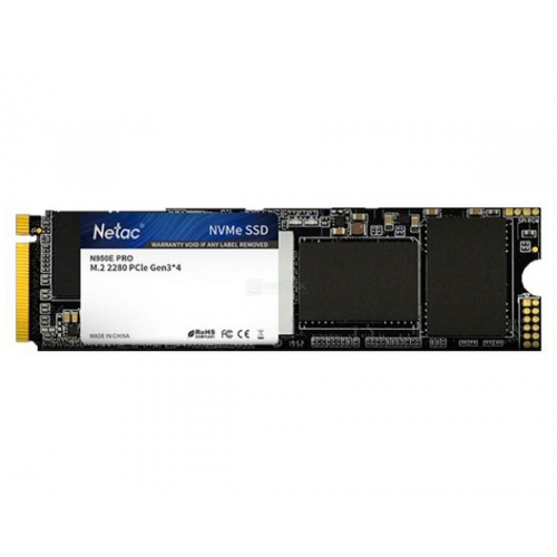 Внутренний SSD-накопитель Netac N950E Pro 1TB M2 2280, PCIe Gen3 x4, NVMe, 1.3, 3D NAND, Черный NT01N950E-001T-E4X