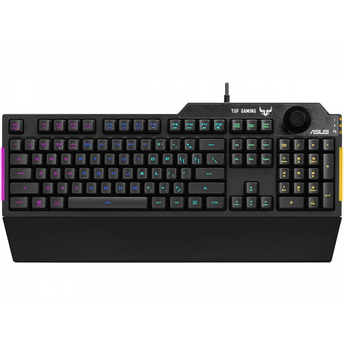 Клавиатура проводная ASUS TUF Gaming K1, USB, RGB подсветка, Черный, 90MP01X0-BKRA00