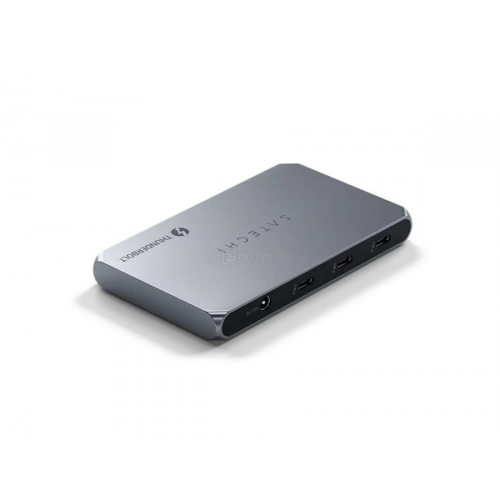 USB-хаб Satechi Thunderbolt 4 Slim Hub (3xThunderbolt 4, USB 3.2) до 100Вт, Серый ST-T4SHM-EU