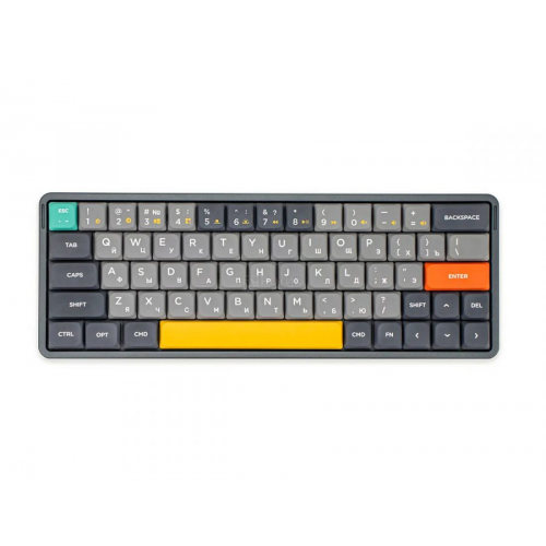 Клавиатура беспроводная механическая Nuphy AIR60 (Twilight), low profile gateron Blue Switch, Bluetooth, RGB подсветка, 2500мАч, Серый AIR60-TW2-F