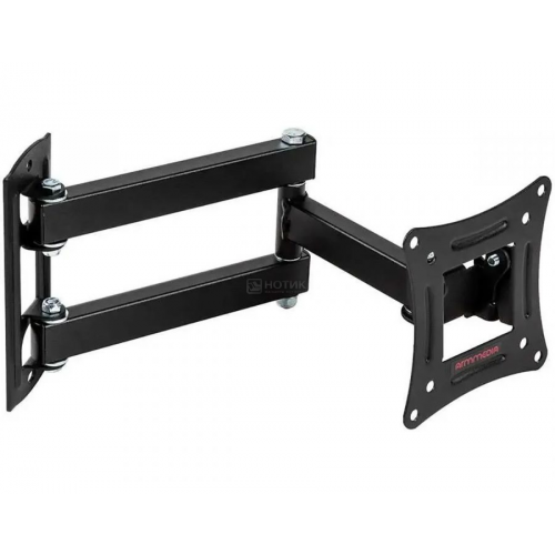Кронштейн Arm Media LCD-104 10"-32" макс. 15кг, VESA: 75х75, 100x100 настенный поворотно-выдвижной и наклон (48-350 мм) Черный 10192