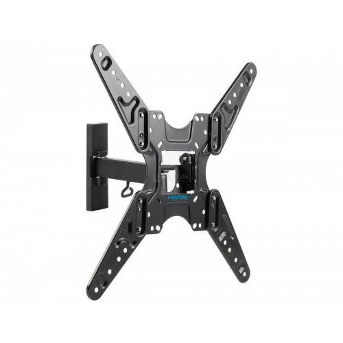 Кронштейн Kromax OPTIMA-413, 20"-55" макс.30кг, VESA: от 100x100 до 400x400, настенный, поворотно-выдвижной и наклонный (80-230 мм), Серый 29010