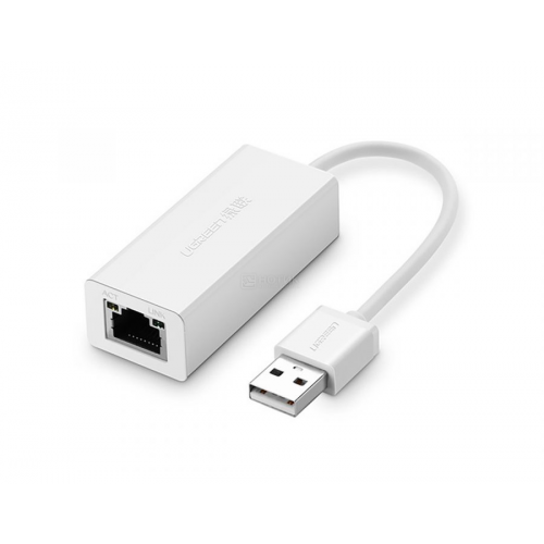 Сетевой адаптер UGREEN CR110, USB 2.0 на RJ-45 (100 Mb), Белый 20253