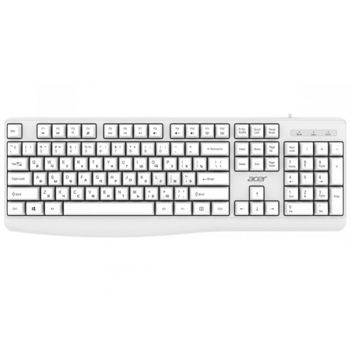 Клавиатура проводная Acer OKW301, USB, Белый ZL.KBDCC.01B