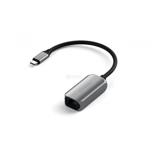 Сетевой адаптер Satechi USB-C 2.5 Gigabit Ethernet Adapter, 10/100/1000/2500Mbps Ethernet (2,5Gb), Серый ST-AE25M