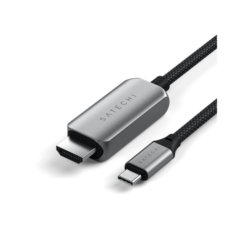 Кабель Satechi USB-C To HDMI 2.1 8K Cable, Поддержка 8K/60Hz, 2м, Серый ST-YH8KCM
