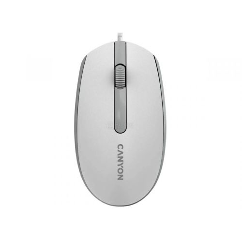 Мышь проводная Canyon M-10, 1000dpi, Белый/Серый (White Gray) CNE-CMS10WG