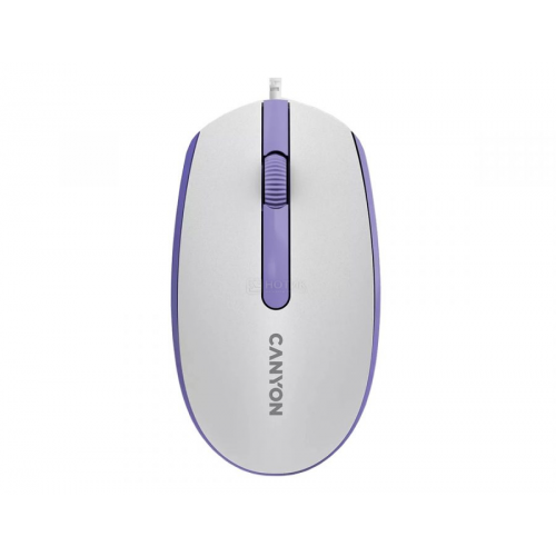 Мышь проводная Canyon M-10, 1000dpi, Белая лаванда (White lavender) CNE-CMS10WL