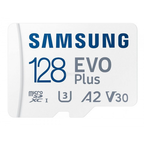 Карта памяти Samsung microSDXC 128GB EVO PLUS microSDXC Class 10 UHS-I, U3 + SD адаптер MB-MC128KA/EU