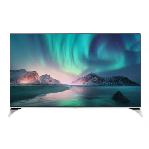 Телевизор Hyundai 55" QLED, UHD, Smart TV (Android TV), Звук (20 Вт (2x10 Вт), 3xHDMI, 2xUSB, 1xRJ-45, Серебристый/Черный, H-LED55QBU7500