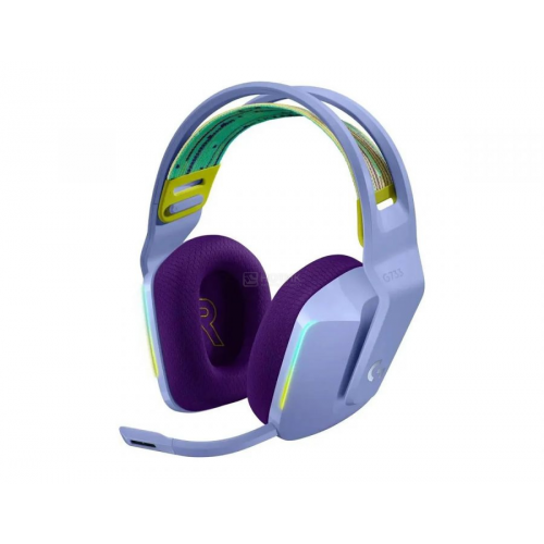 Гарнитура беспроводная Logitech G733, Wireless/USB, RGB подсветка, Фиолетовый 981-000890