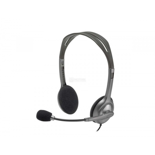 Гарнитура проводная (наушники) Logitech Headset H110 RTL, 2xMini jack, Серый 981-000472/981-000271