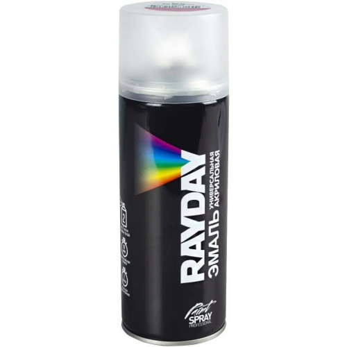 Эмаль универсальная акриловая Rayday Paint Spray Professional 520 мл алая RAL 3020 полуматовая