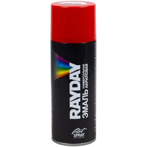 Эмаль универсальная акриловая Rayday Paint Spray Professional 520 мл красная RAL 3020 глянцевая