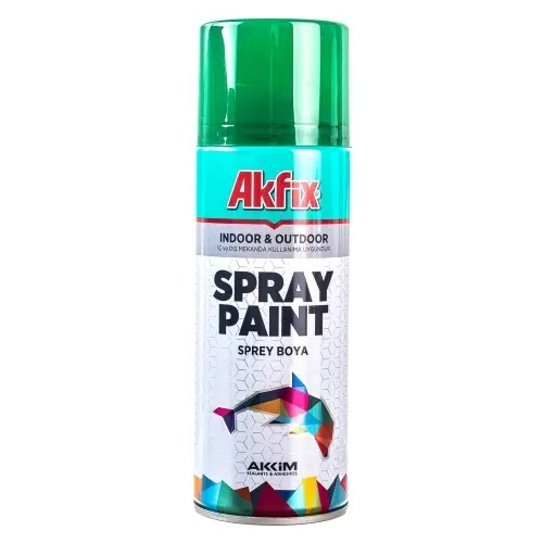 Краска акриловая аэрозольная Akfix Spray Paint 400 мл RAL 6016 зеленая глянцевая