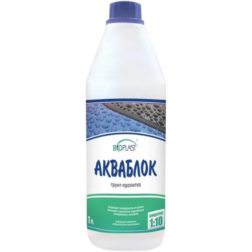 Грунт пропитка для жидких обоев Bioplast Акваблок 1 л