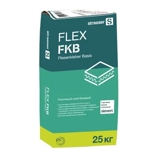Плиточный клей базовый Strasser Flex FKB 25 кг