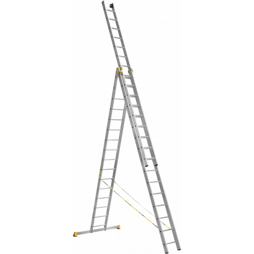 Лестница алюминиевая трехсекционная профессиональная Алюмет P3 11.93 м /3 * 16 ст