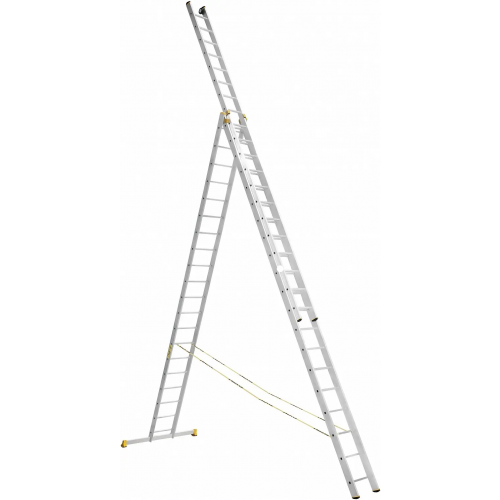 Лестница алюминиевая трехсекционная профессиональная Алюмет P3 15.29 м /3 * 20 ст