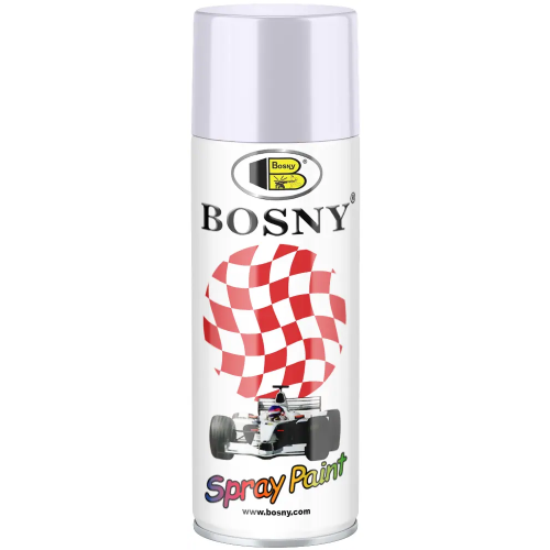 Акриловая спрей краска универсальная Bosny Spray Paint 520 мл серебряная №9006 Silver