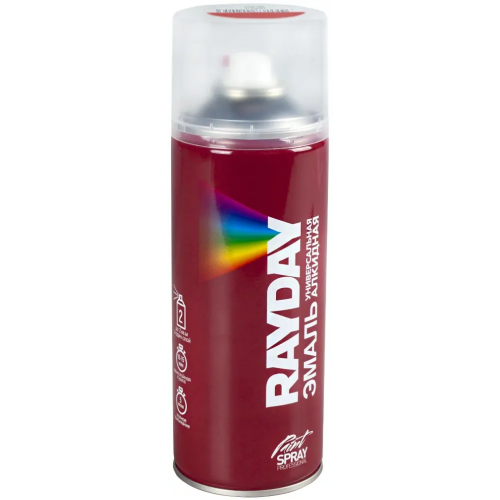 Эмаль универсальная алкидная Rayday Paint Spray Professional 520 мл красная RAL 3020 глянцевая