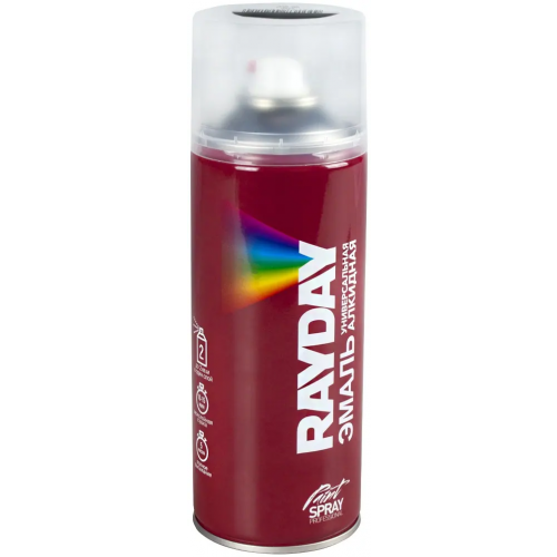 Эмаль универсальная алкидная Rayday Paint Spray Professional 520 мл черная RAL 9005 матовая
